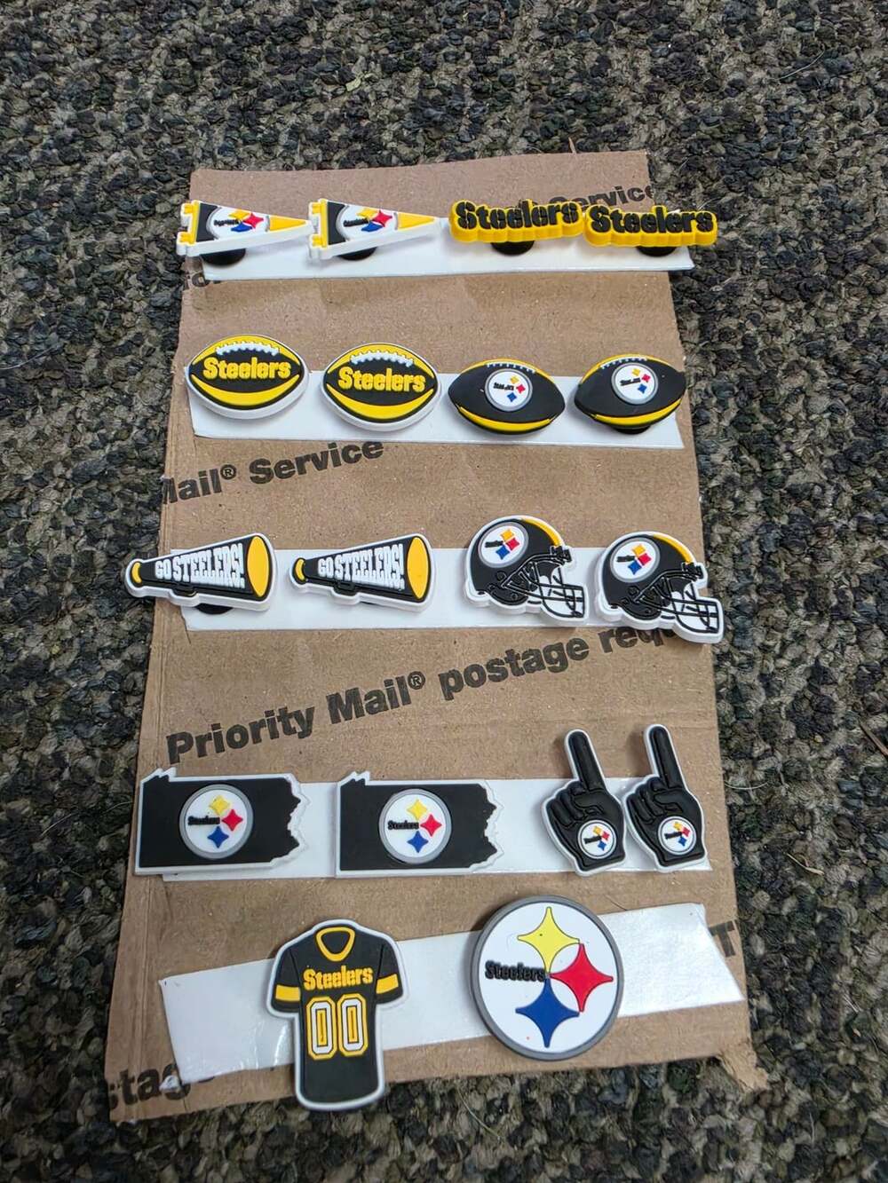 Pittsburgh Steelers Clog Shoe Charms Set Of 13